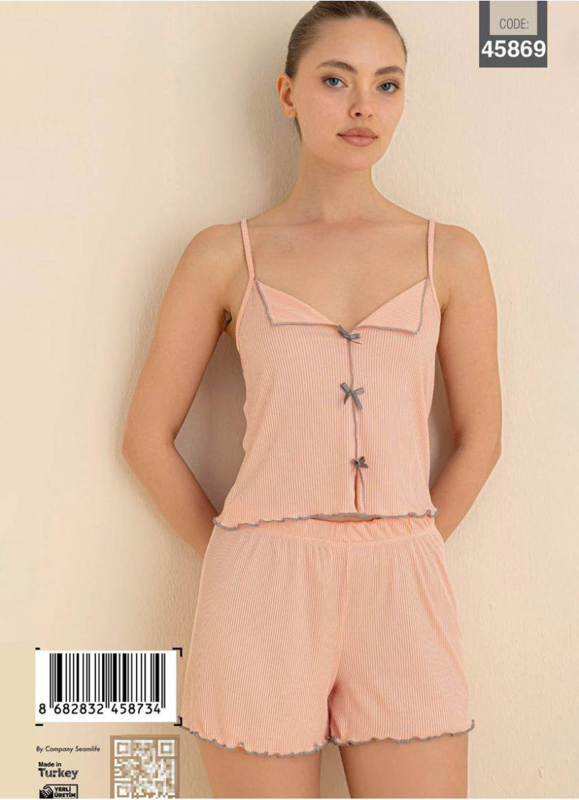 Women’s Camisole and Shorts Pajama Set (S+M+L+XL) CAGRI 45869 — Turkish textile wholesale