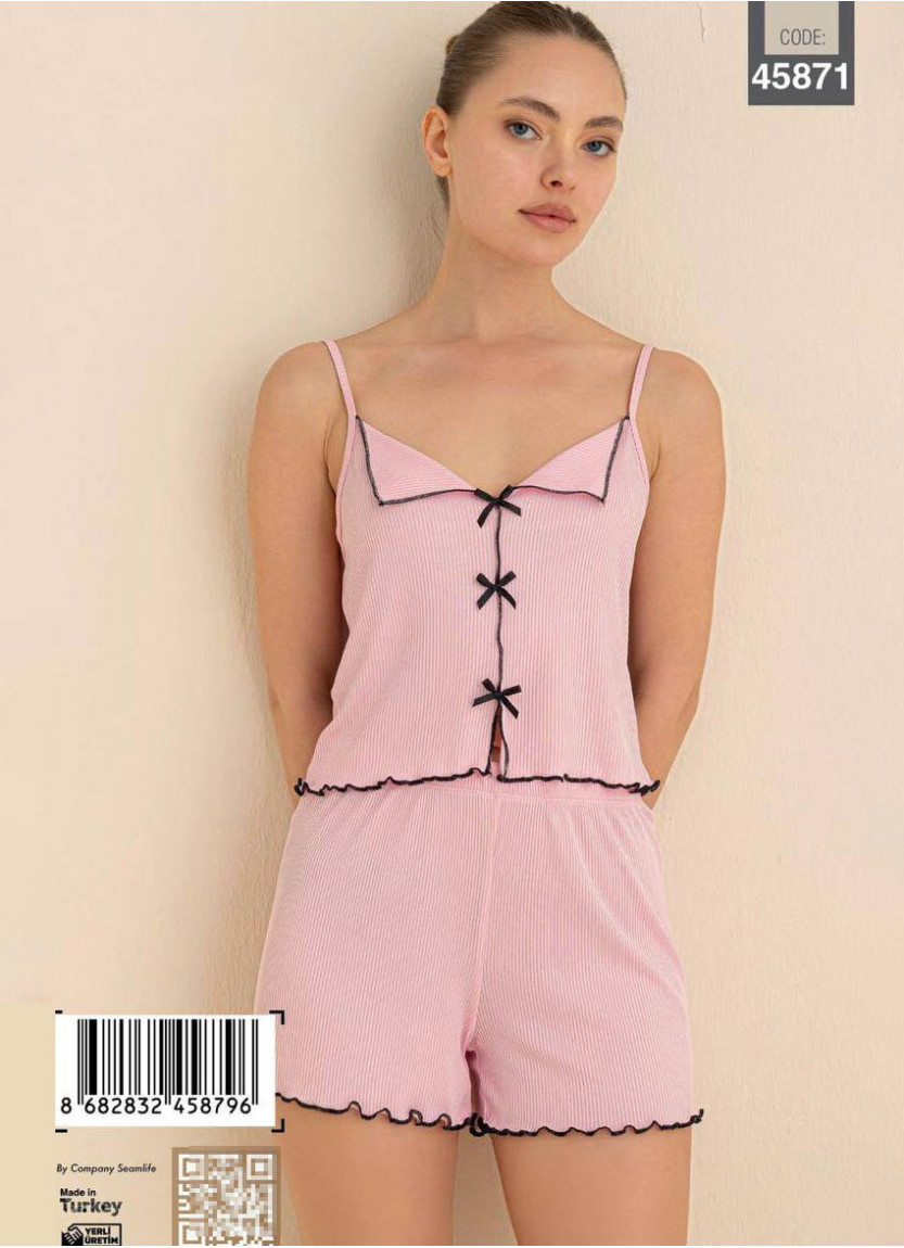 Women’s Camisole and Shorts Pajama Set (S+M+L+XL) CAGRI 45871 — direct Turkish factory supply