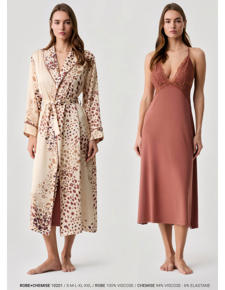 ROBE CHEMISE SET Penye Mood 10201 — Turkey wholesale collection
