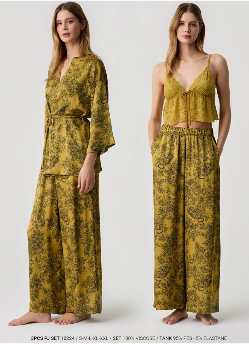 3 PCS PANT SET Penye Mood 10224 — Istanbul wholesale supplier