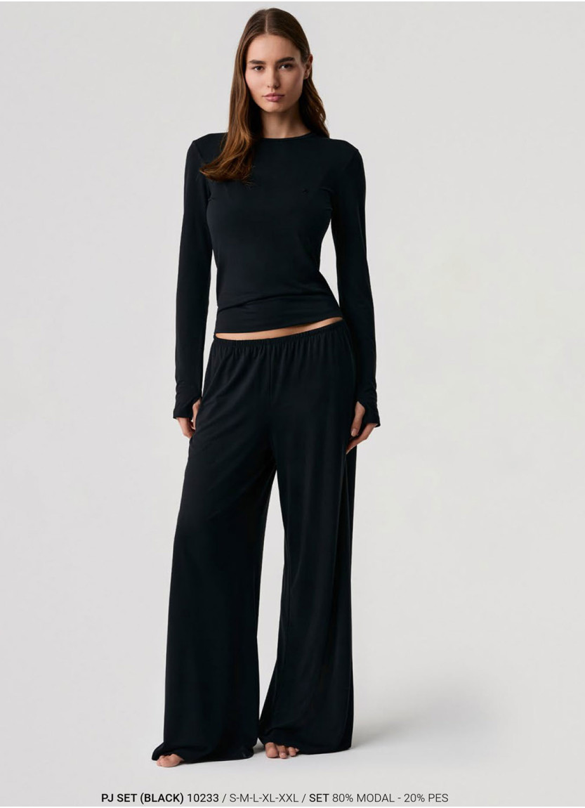 PJ SET Black Penye Mood 10233 Penye Mood 10233 Black — wholesale for boutiques
