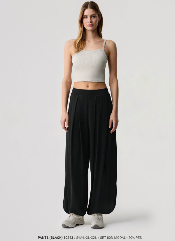 PANT Black Penye Mood 10243 Penye Mood 10243 Black — Turkish factory wholesale