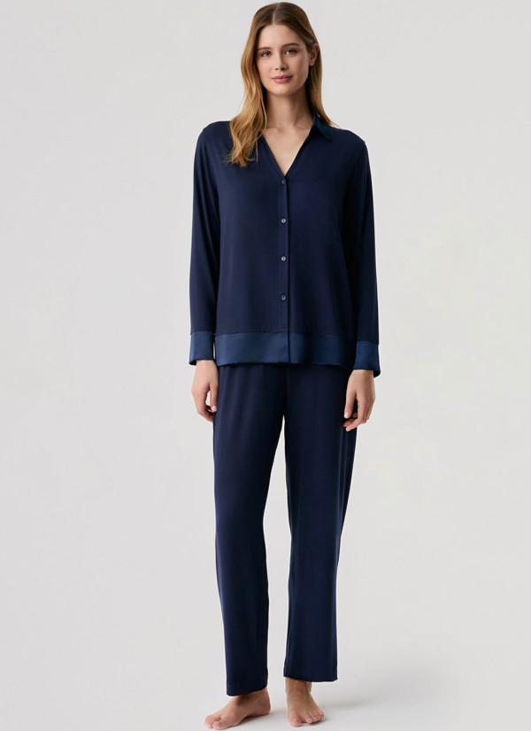 PJ SET Navy Blue Penye Mood 9708-FW26 Penye Mood 9708-FW26 Navy Blue — wholesale for boutiques