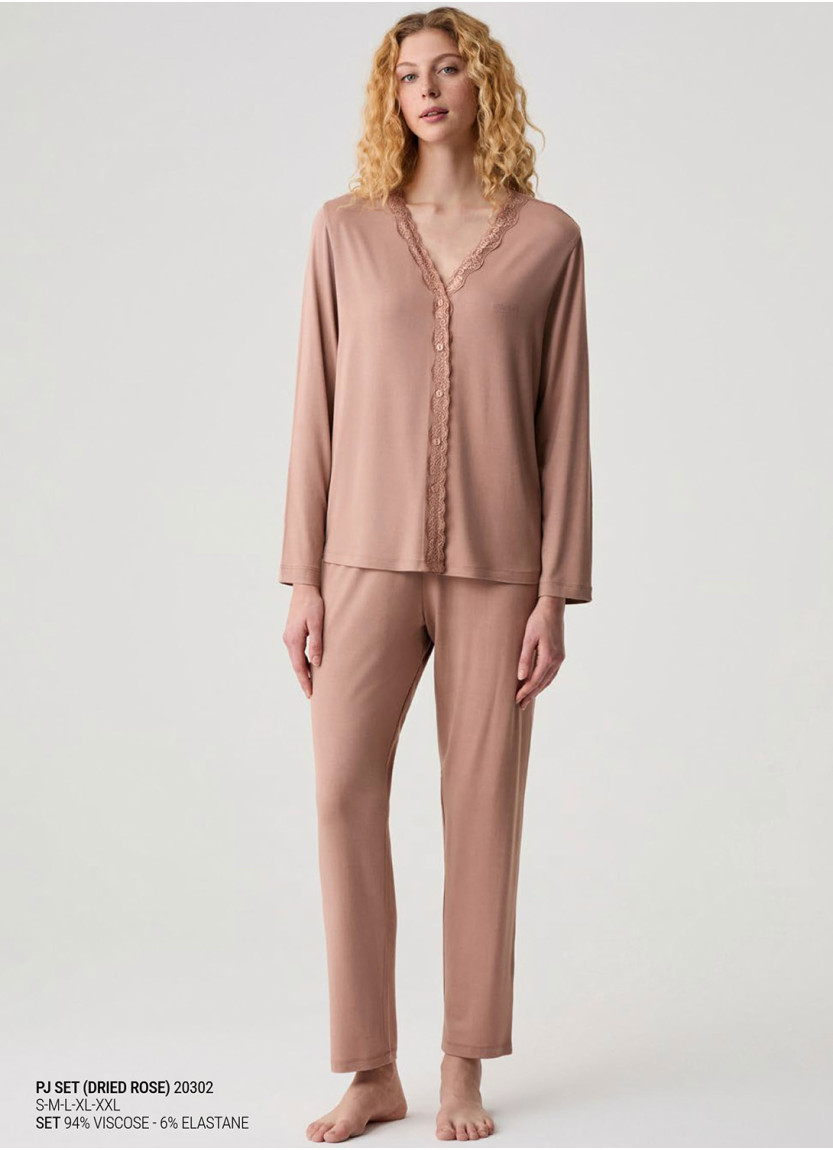 Pants Set Dried Rose Catherines 20302 Catherines 20302 Dried Rose — direct Turkish factory supply
