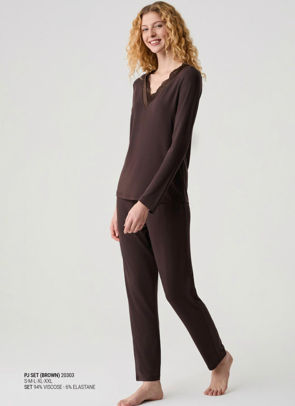 Комплект с Брюками (Коричневый) Catherines 20303 Catherines 20303 Brown — оптовая поставка из Турции