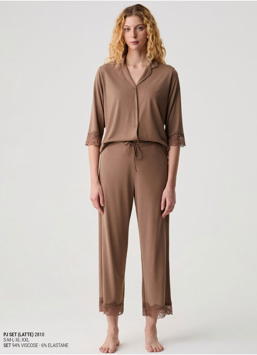 Pants Set Latte Catherines 2810-FW26 Catherines 2810-FW26 Latte — Istanbul wholesale supplier