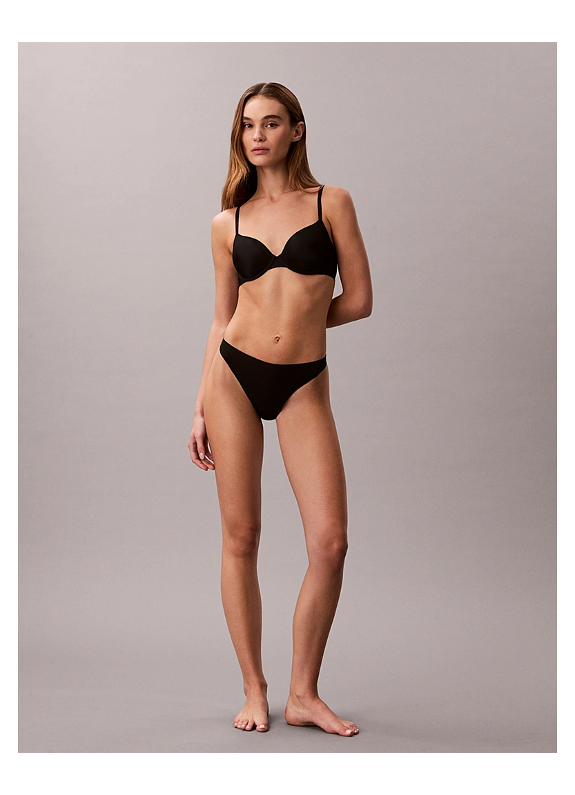 CK WOMEN PERFECTLY FIT ULTRA LIGHT THONG Calvin Klein LV00QF8587 BLACK — factory-direct from Turkey