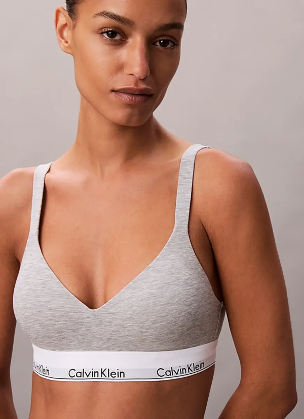 CK WOMEN ICON COTTON MODAL LIFT BRALETTE Calvin Klein LV00QF8500 GREY — wholesale from Turkey