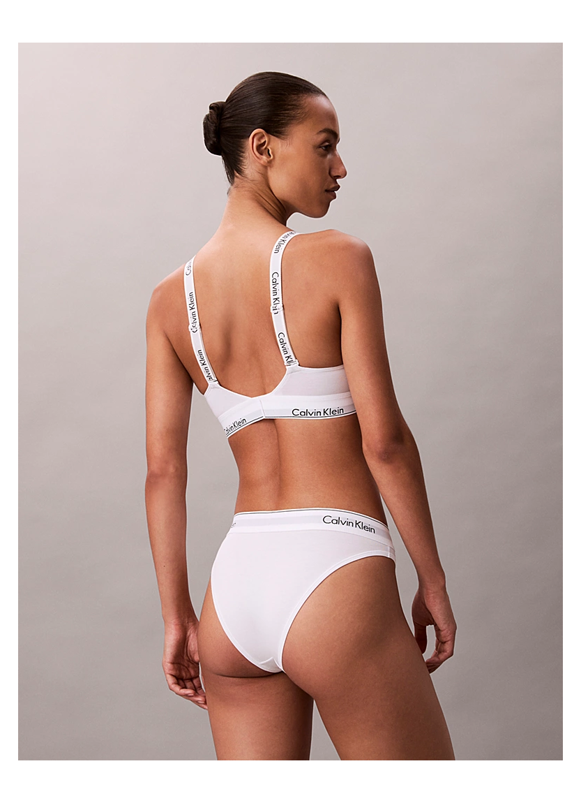 CK WOMEN ICON COTTON MODAL LGHTLY LINED BRALETTE Calvin Klein LV00QF8504 WHITE — wholesale from Turkey