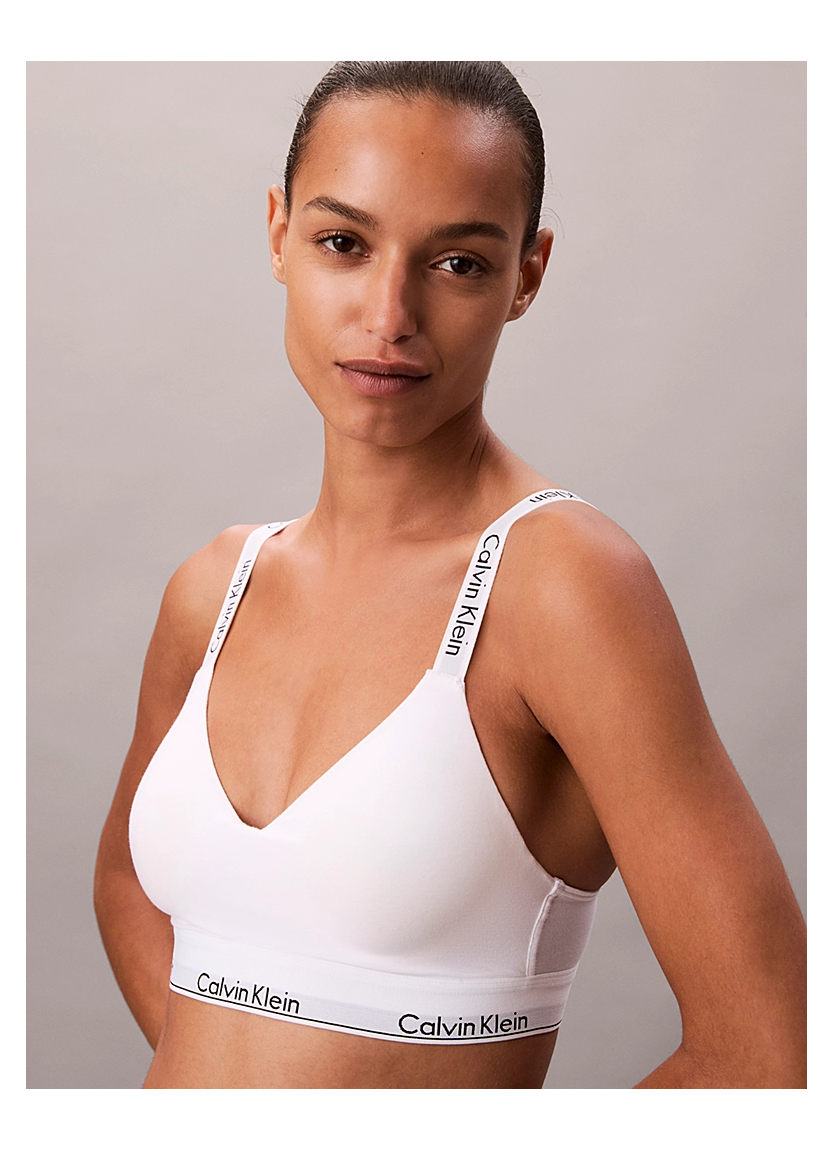 Бралетт Icon Cotton Modal с легкой подкладкой Calvin Klein Calvin Klein LV00QF8504 WHITE — турецкий текстиль оптом