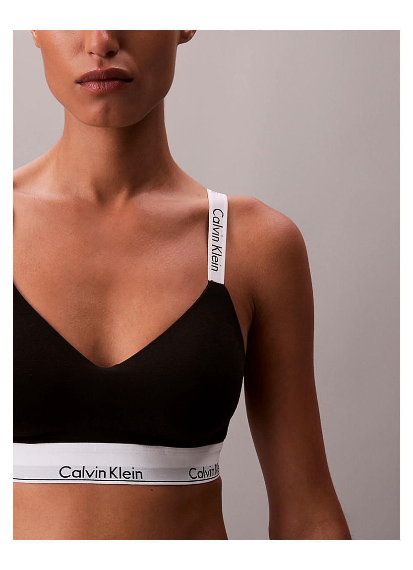 Бралетт Icon Cotton Modal с легкой подкладкой Calvin Klein Calvin Klein LV00QF8504 BLACK — турецкий текстиль оптом