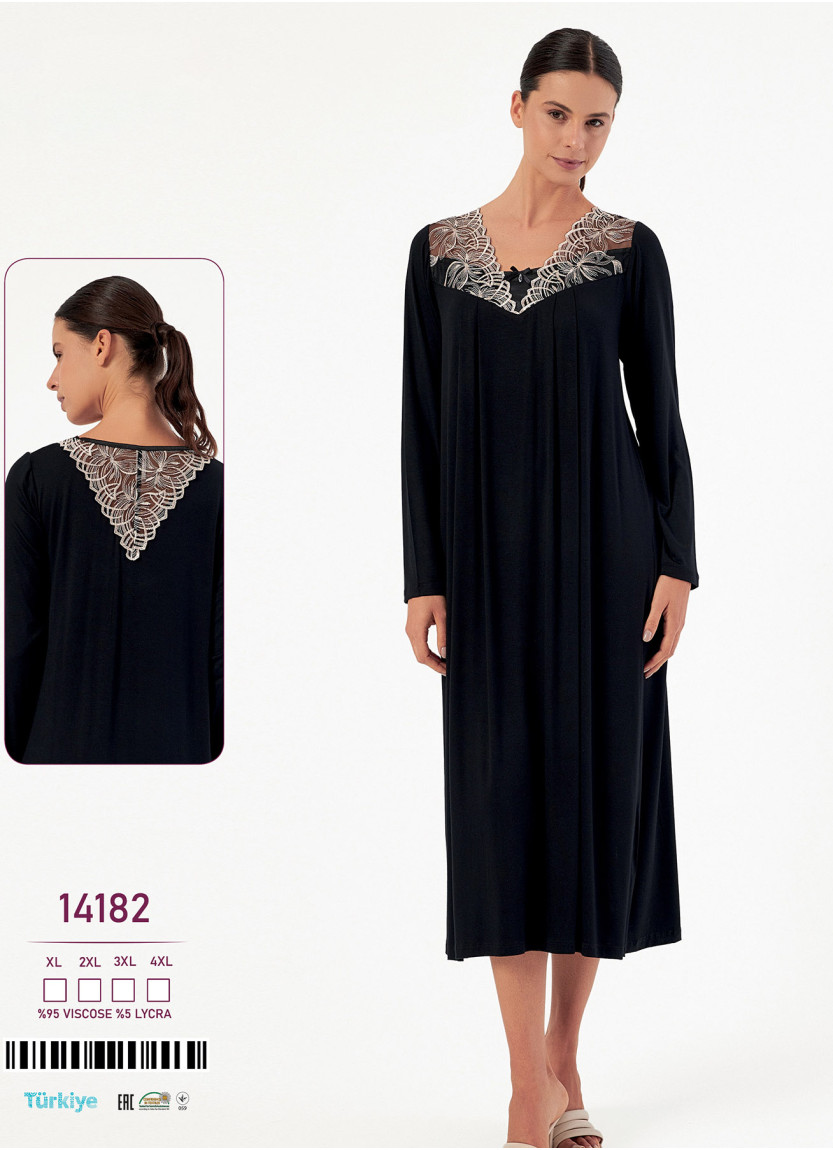 Caroline 14182 viscose nightdress (XL+2XL+3XL+4XL) — direct supply from Turkey
