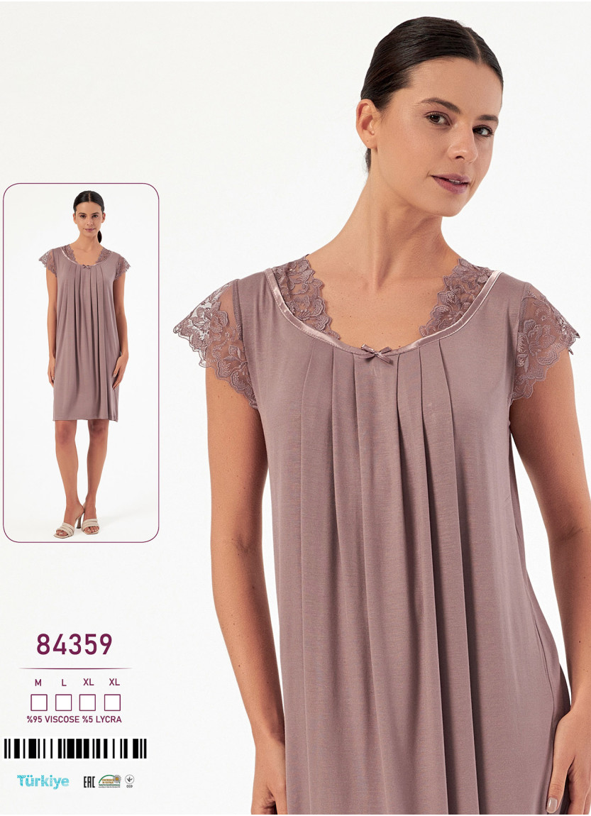 Caroline 84359 — ночная сорочка из вискозы (M+L+XL+XL) — оптовая поставка со Стамбула