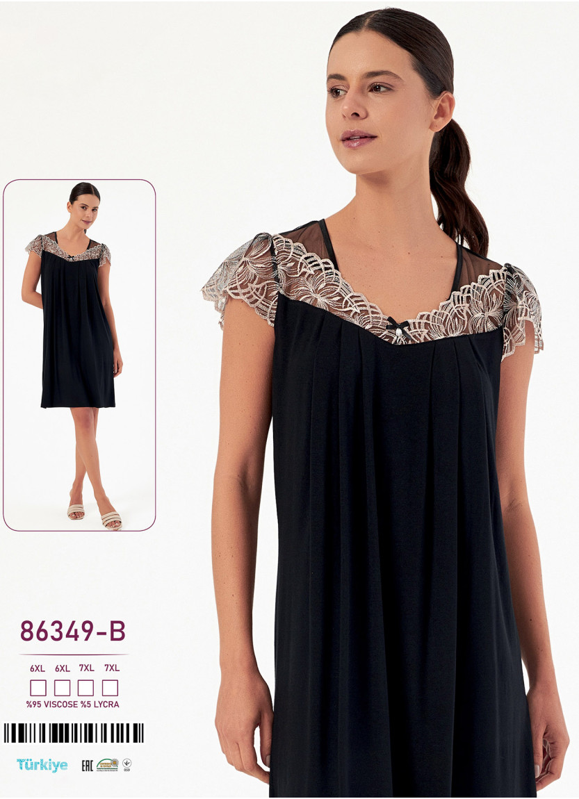 Caroline 86349-B — ночная сорочка из вискозы (6XL+6XL+7XL+7XL) — оптом для магазинов и бутиков