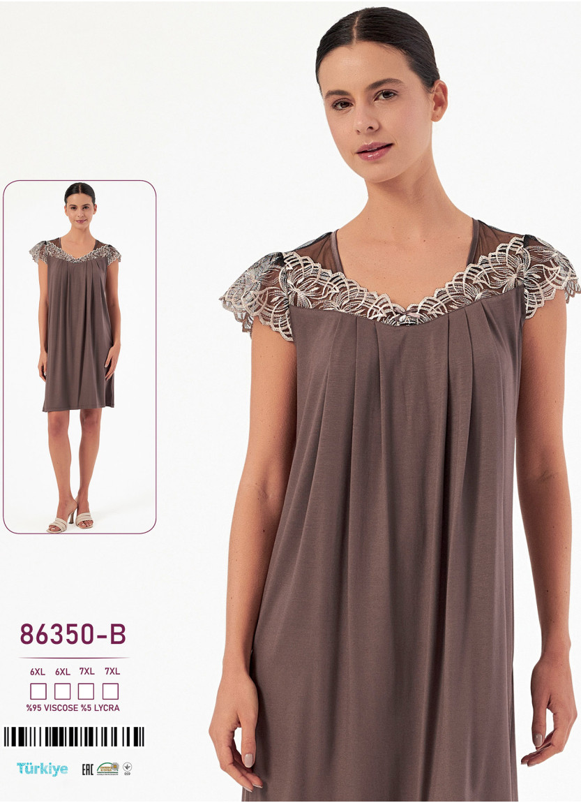 Caroline 86350-B — ночная сорочка из вискозы (6XL+6XL+7XL+7XL) — прямые поставки из Турции