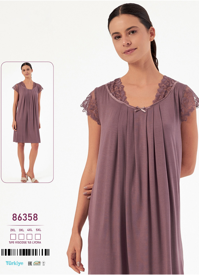 Caroline 86358 — ночная сорочка из вискозы (2XL+3XL+4XL+5XL) — купить оптом из Турции