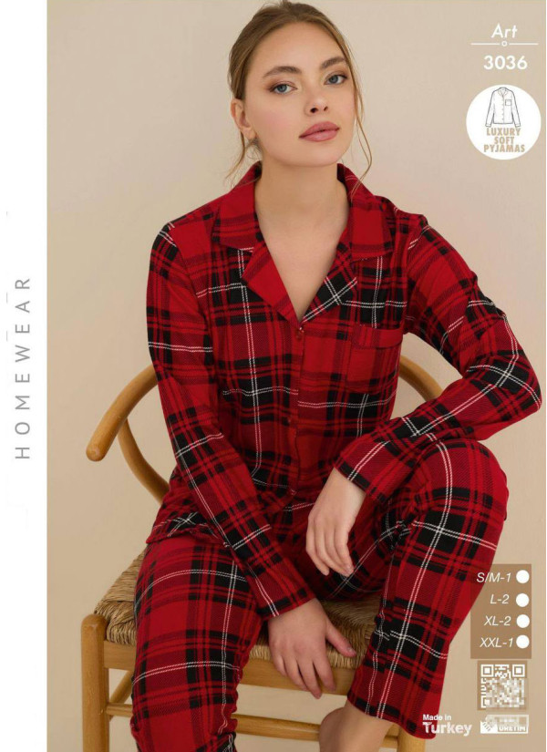 Women’s Soft and Warm Button-Front Pajama Set (SM+L+XL+2XL) LUXURY SOFT CAGRI
