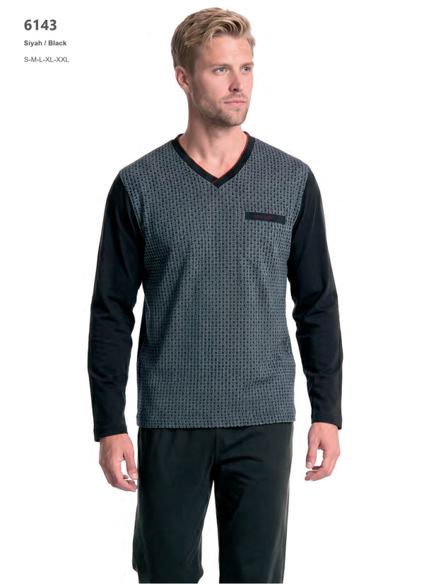 Мужская Пижама Pierre Cardin 6143 Черный