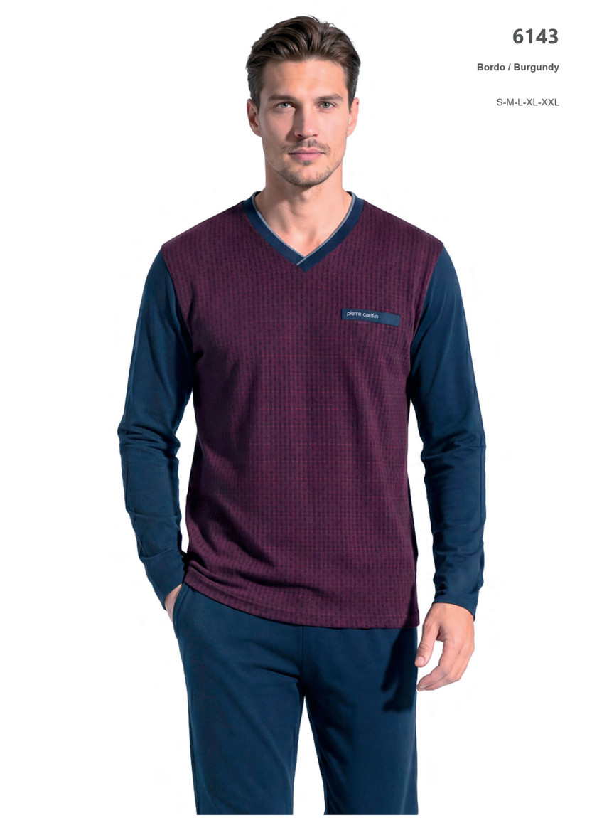 Мужская Пижама Pierre Cardin 6143 Бордовый