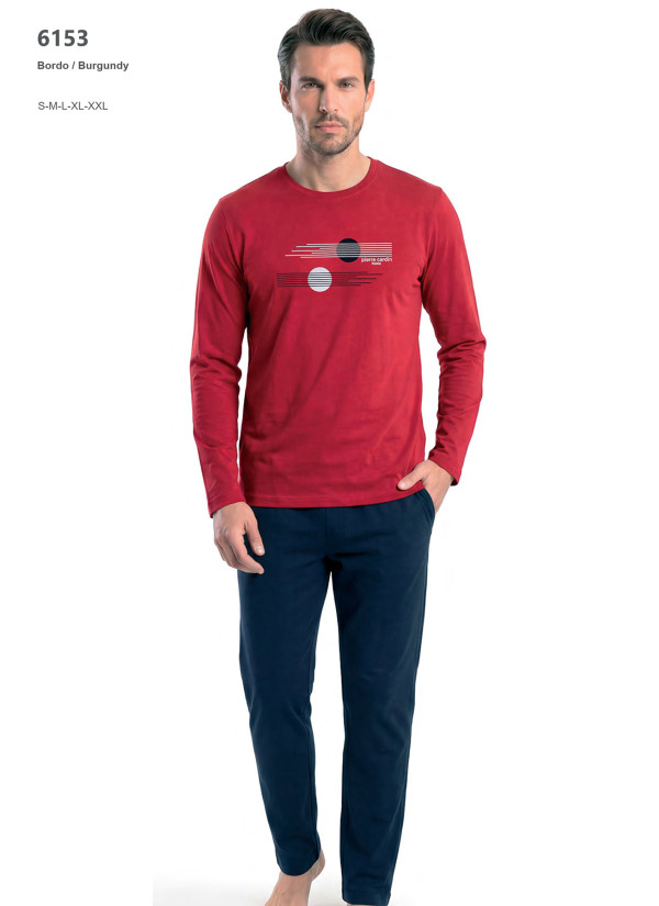 Мужская Пижама Pierre Cardin 6153 Бордовый