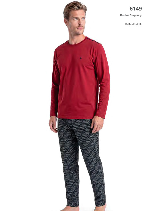 Мужская Пижама Pierre Cardin 6149 Бордовый