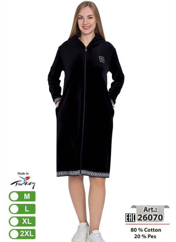 intensive 26070 Velour Women's Robe (M+L+XL+2XL)