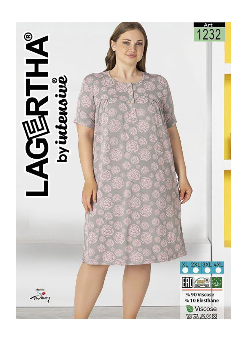 LAGERTHA 1232 viscose short-sleeve nightdress