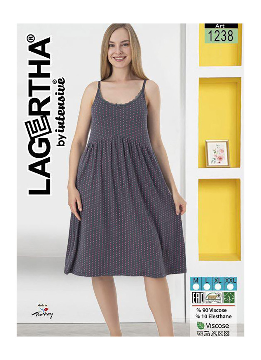 LAGERTHA 1238 viscose strappy nightdress