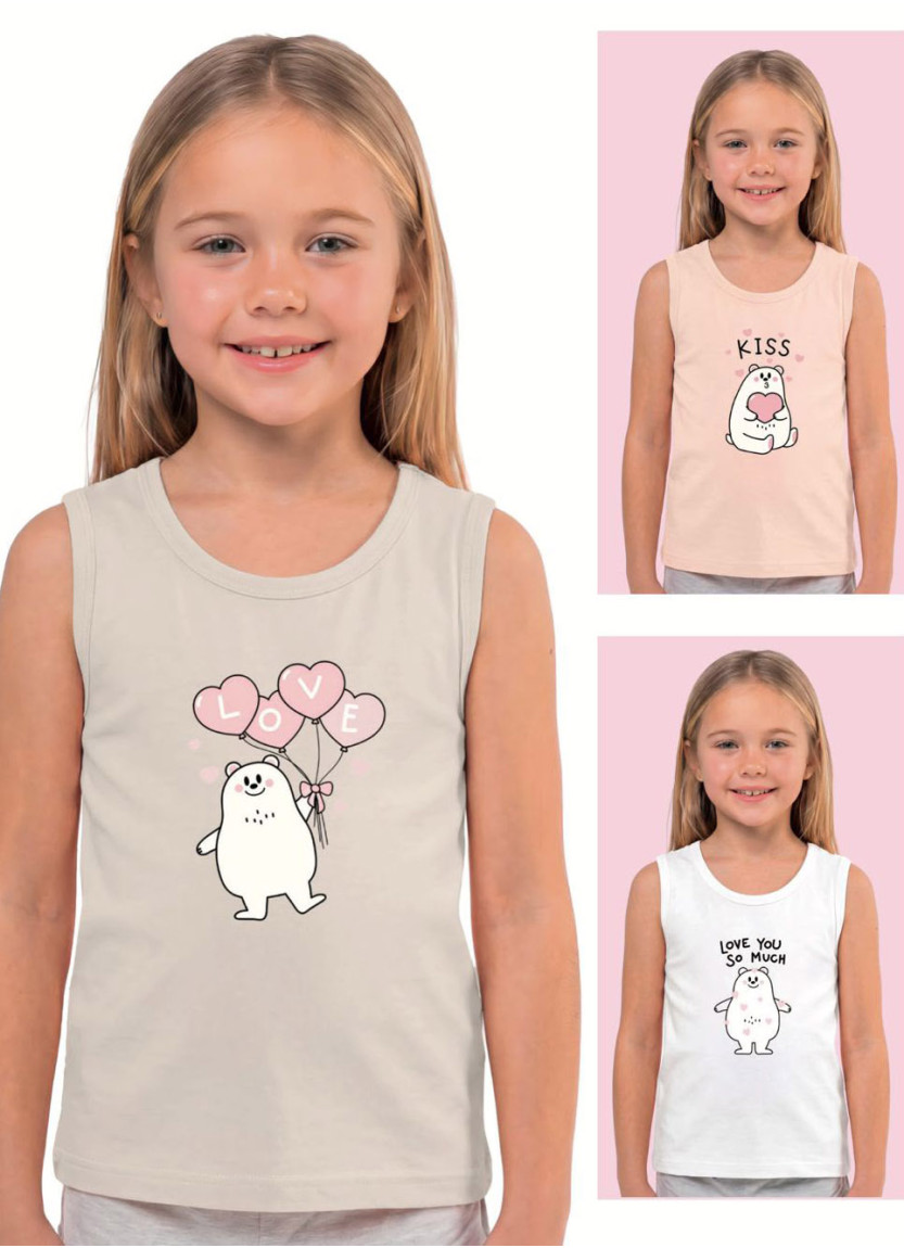 Girls' Cotton Tank Top Set 3 pcs Donwear 2314