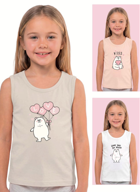 Girls' Cotton Tank Top Set 3 pcs Donwear 2314