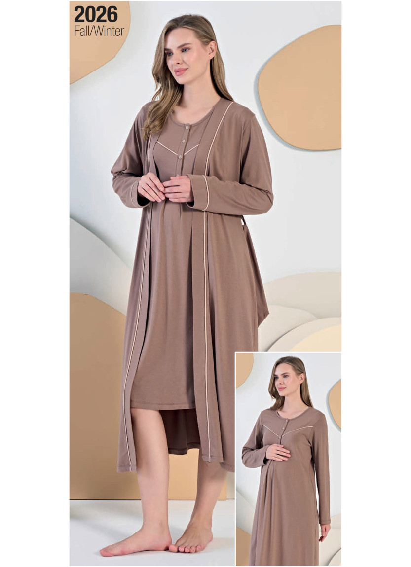 Feyza 5402 Maternity Robe and Nightdress Set