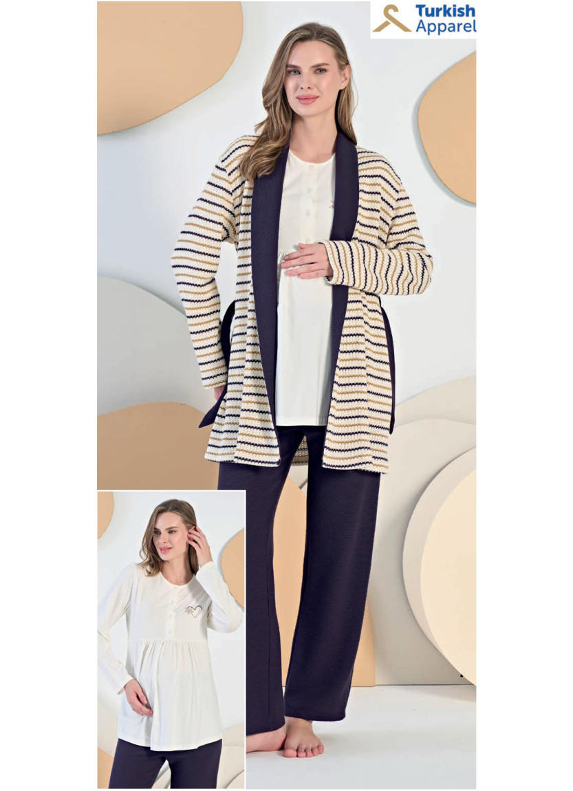 Feyza 5405 Maternity Set with Trousers Mor