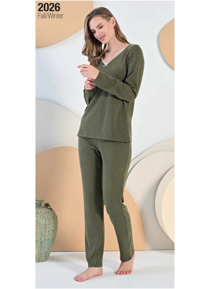 Feyza 5413 Women's Set with Trousers Yeşil
