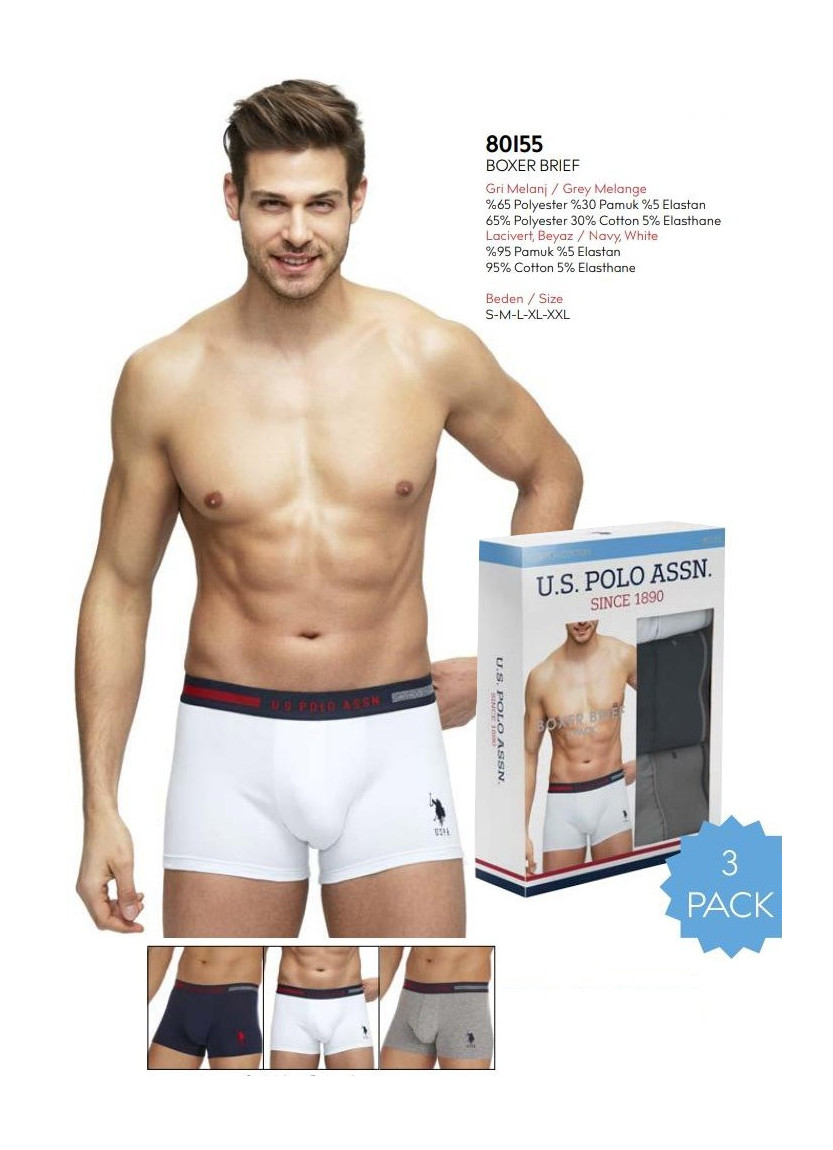 Men's Modal 3-Pack Boxer Briefs U.S. Polo Assn. 80155