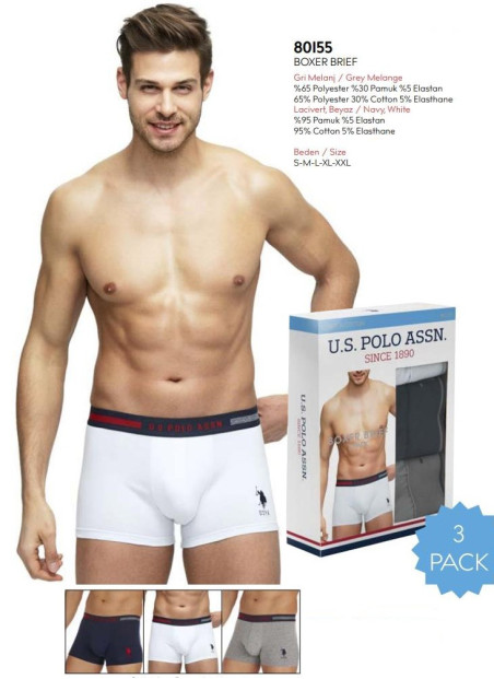 Men's Modal 3-Pack Boxer Briefs U.S. Polo Assn. 80155