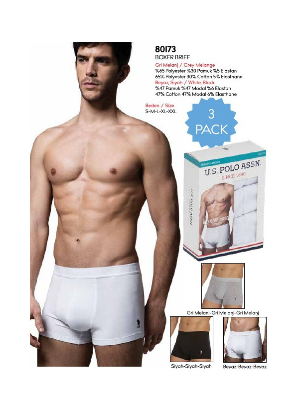 Men's Modal 3-Pack Boxer Briefs U.S. Polo Assn. 80173 2