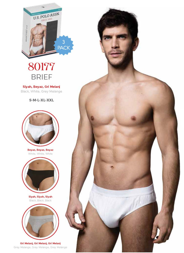 Men's Modal 3-Pack Briefs U.S. Polo Assn. 80177