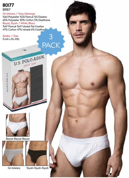 Men's Modal 3-Pack Briefs U.S. Polo Assn. 80177