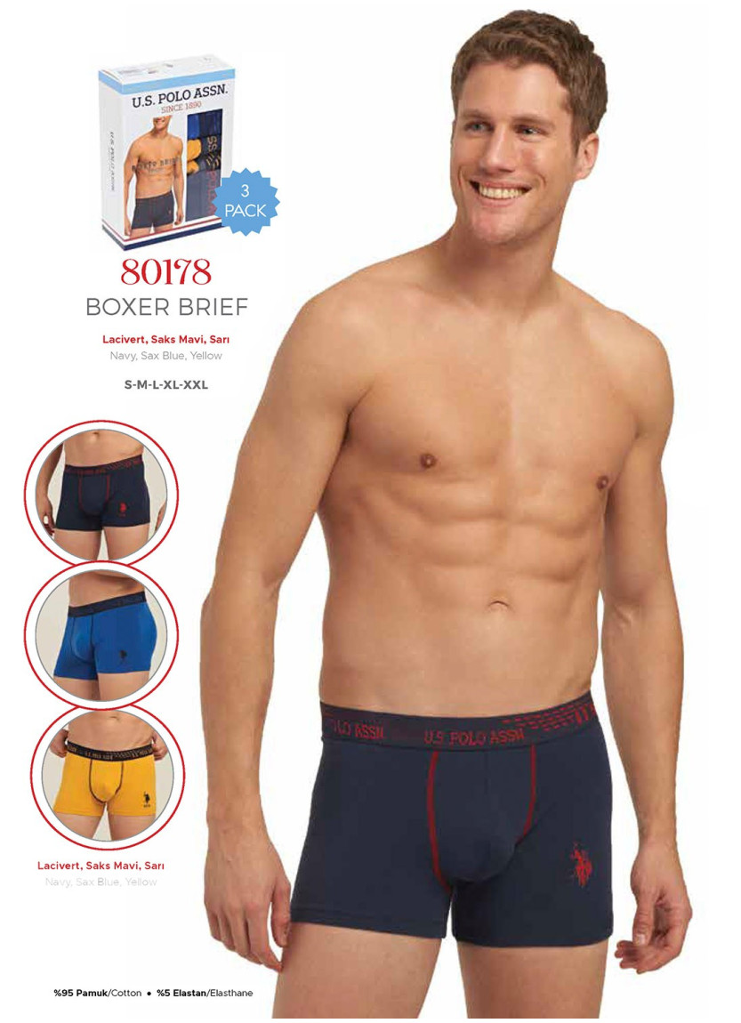 Men's 3-Pack Boxer Briefs U.S. Polo Assn. 80178