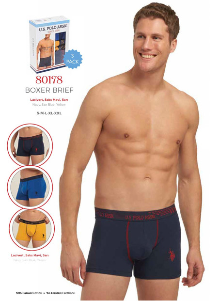 Men's 3-Pack Boxer Briefs U.S. Polo Assn. 80178