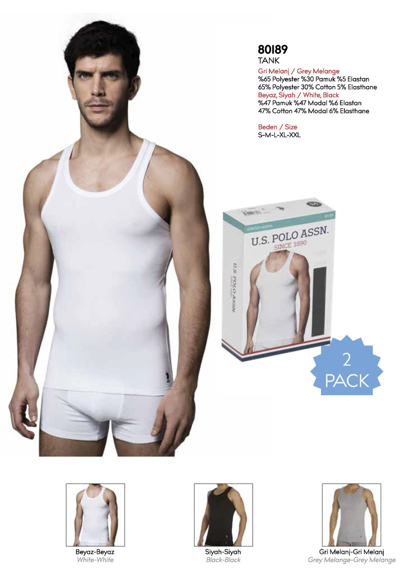 Men's Modal 2-Pack Tank Tops U.S. Polo Assn. 80189