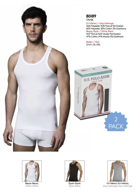 Men's Modal 2-Pack Tank Tops U.S. Polo Assn. 80189