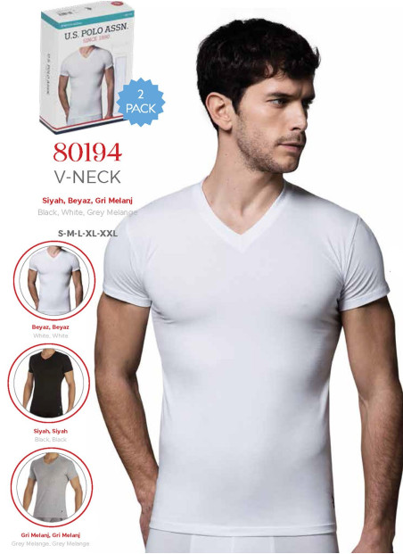 Men's Modal Short-Sleeve V-Neck Tank Tops U.S. Polo Assn. 80194