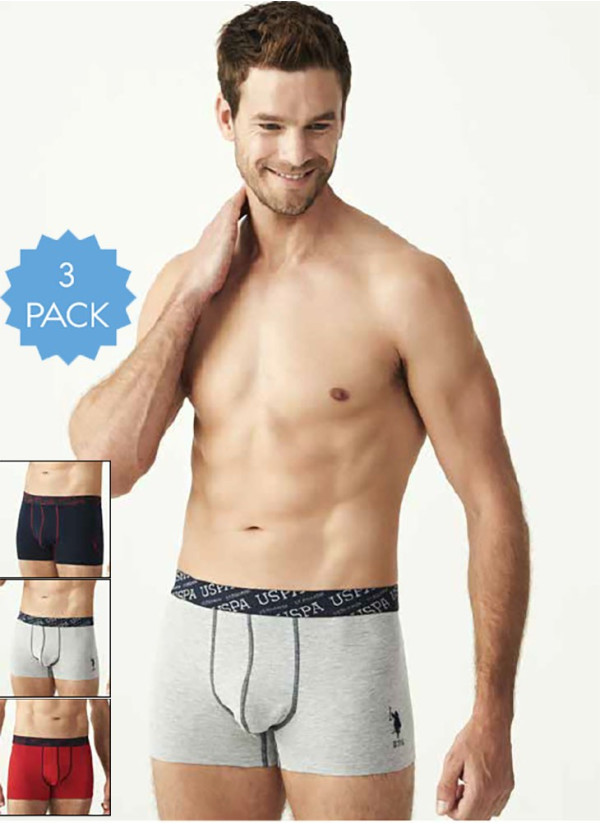 Men's Cotton Boxer Briefs, 3 Pcs U.S. Polo Assn. 80336 2