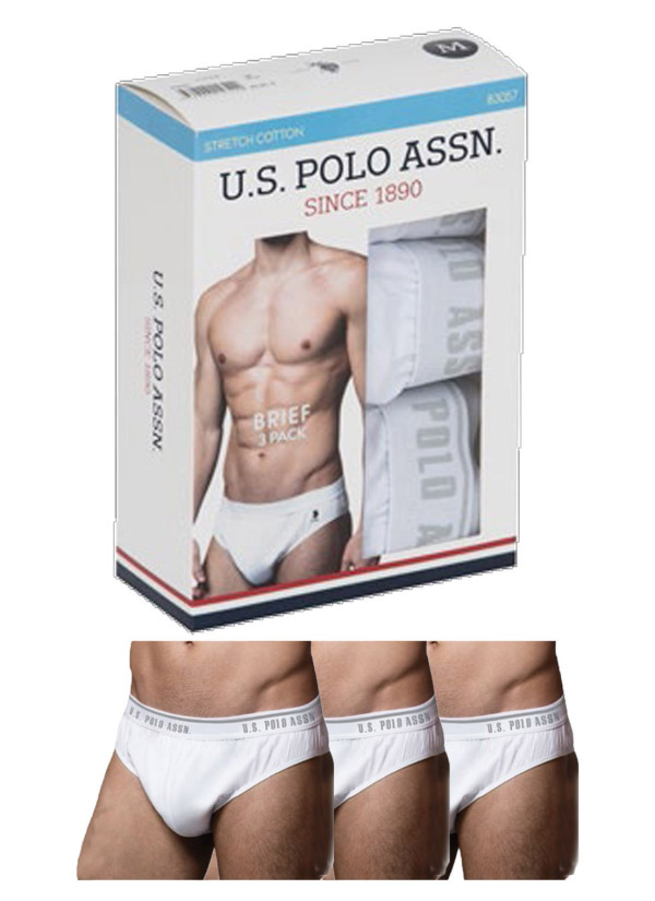 Men's Cotton Briefs, 3 Pcs U.S. Polo Assn. 83057 2
