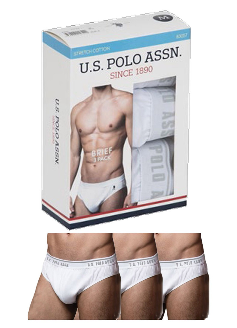 Men's Cotton Briefs, 3 Pcs U.S. Polo Assn. 83057