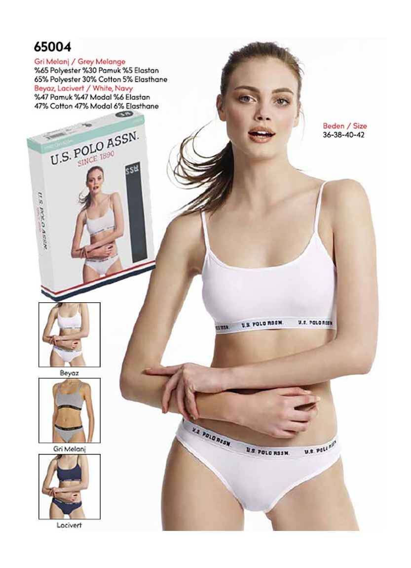 Women’s Bralette and Briefs Set U.S. Polo Assn. 65004