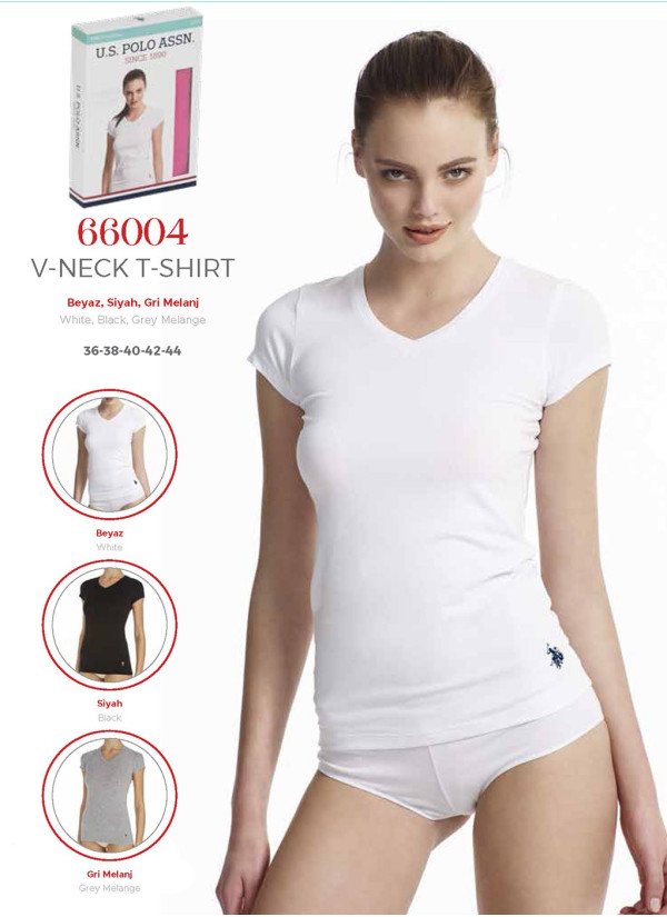 Women’s Short-Sleeve V-Neck T-Shirts U.S. Polo Assn. 66004