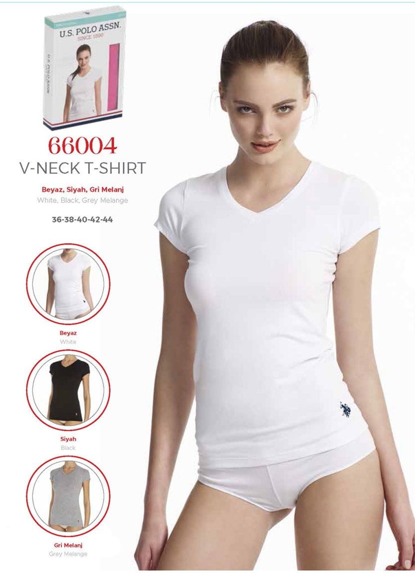 Women’s Short-Sleeve V-Neck T-Shirts U.S. Polo Assn. 66004