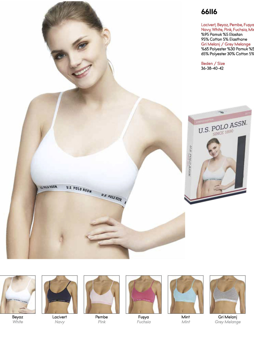 Women’s Padded Bralettes U.S. Polo Assn. 66116